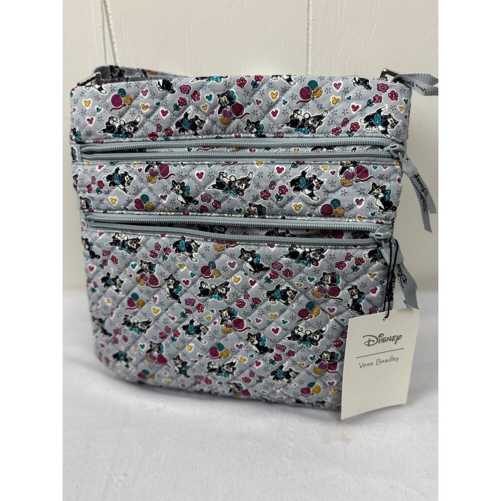 Vera Bradley Disney Triple Zip Hipster Playful Figaro Crossbody Bag, NWT - Picture 2 of 9